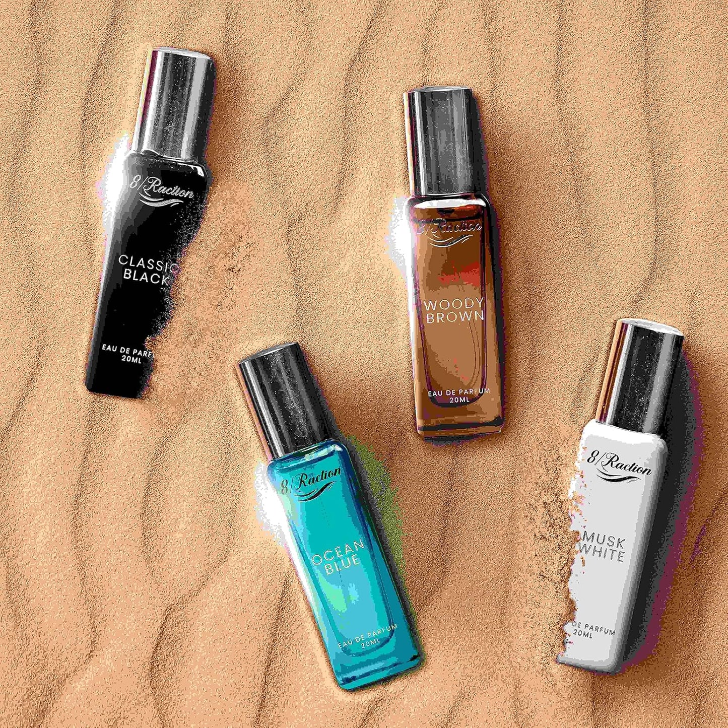 8 RACTION PLATINUM LUXURY PARFUM COMBO-04 CLASSIC+OCEAN+WOODY+MUSK EDP PARFUM-20ML X 4